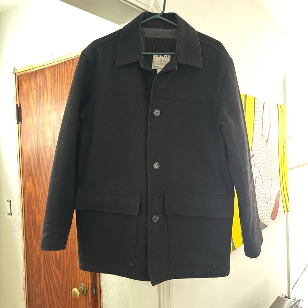 Old Navy Men's Black Pea Coat